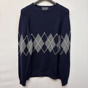 Britches Great Outdoors Men 100% Wool Sweater Size XL X-Large Argyle D026 -29